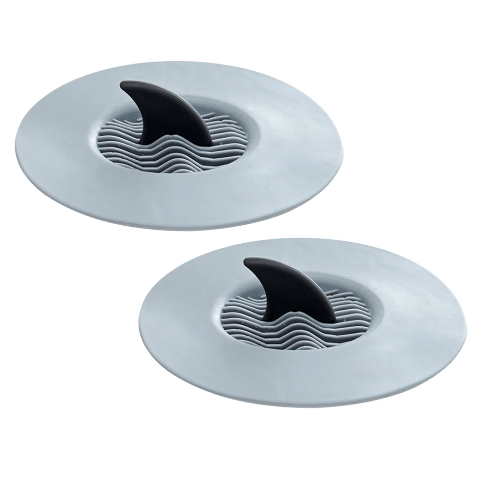 Shark Silicone Bathroom Drain Stopper Sink Water Filter Anti blocking Strainer Kitchen Basin Floor Drain Protector Hair Catcher