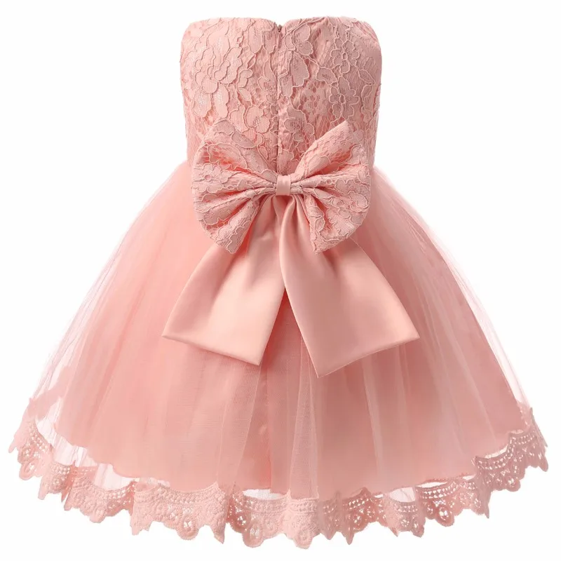 

Soft Tulle Tutu Baby Toddler Dress First Communion Baptism Baby Girl Clothes Kids Bow Lace Princess Dresses for Flower Girls