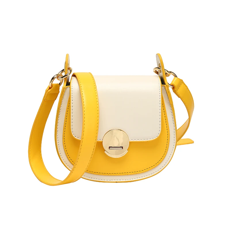 

Women's Designer Handbag 2019 Fashion New High quality PU Leather lock bag Contrast Lady Tote Shoulder Messenger Bag Crossbody