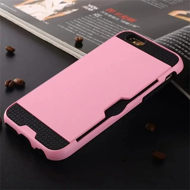Противоударный чехол для iPhone 6 s 5 5S 6 s SE iPhone X 8 7 Plus 6Plus 7 Plus 8Plus Мягкий силиконовый Жесткий пластиковый Чехол для телефона - Цвет: Розовый