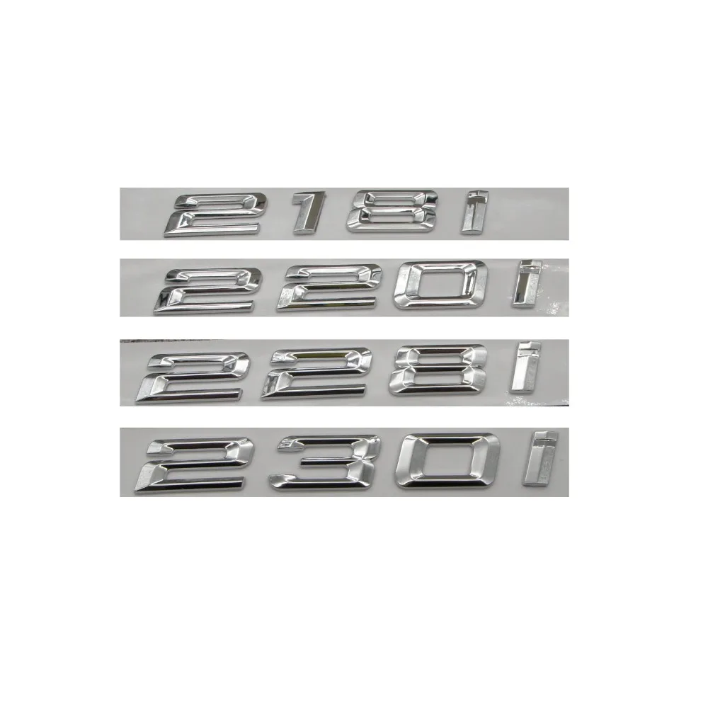 

Shiny Silver ABS Number Letters Word Car Trunk Badge Emblem Letter Decal Sticker for BMW 2 Series 230i