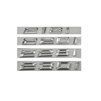 

Chrome Silver ABS Number Letters Word Car Trunk Badge Emblem Emblems for BMW 2 Series 216i 218i 220i 228i 230i 250i 270i