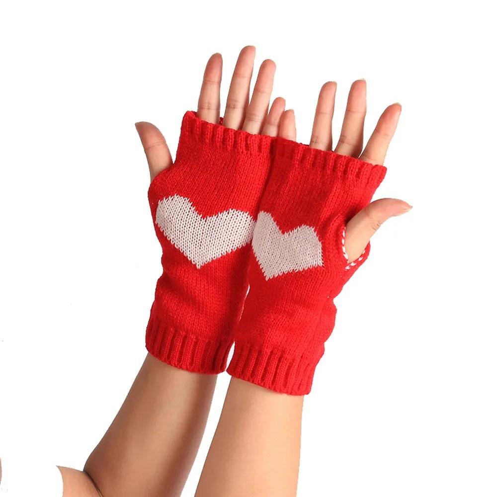 Зимние перчатки guantes наручные руки удерживающие тепло вязаные длинные без