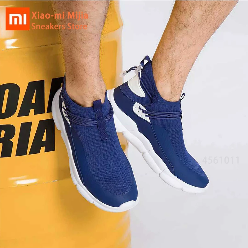 

Xiaomi Mijia Uleemark Men High-top Casual Shoes Breathable Fly Woven Lightweight Sports Shoes High Elastic Sneakers Smart Home