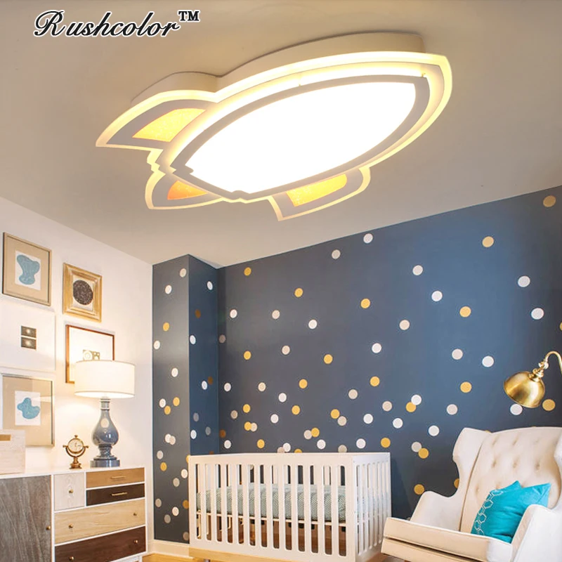 

Creative Children Bedroom Lamp Personality Boy Room Lamp Modern LED Remote Control Rocket Children Room Ceiling Lamp