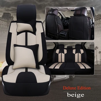 

Kalaisike Flax Universal Car Seat covers Fit Most Automobiles Interior Accessories Sedans Seat Covers car styling auto Cushion
