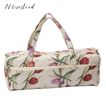 

Household Knitting Needles Storage Bag Knitting Tools Organizer Bag Fabric Crafts Sewing Accessories