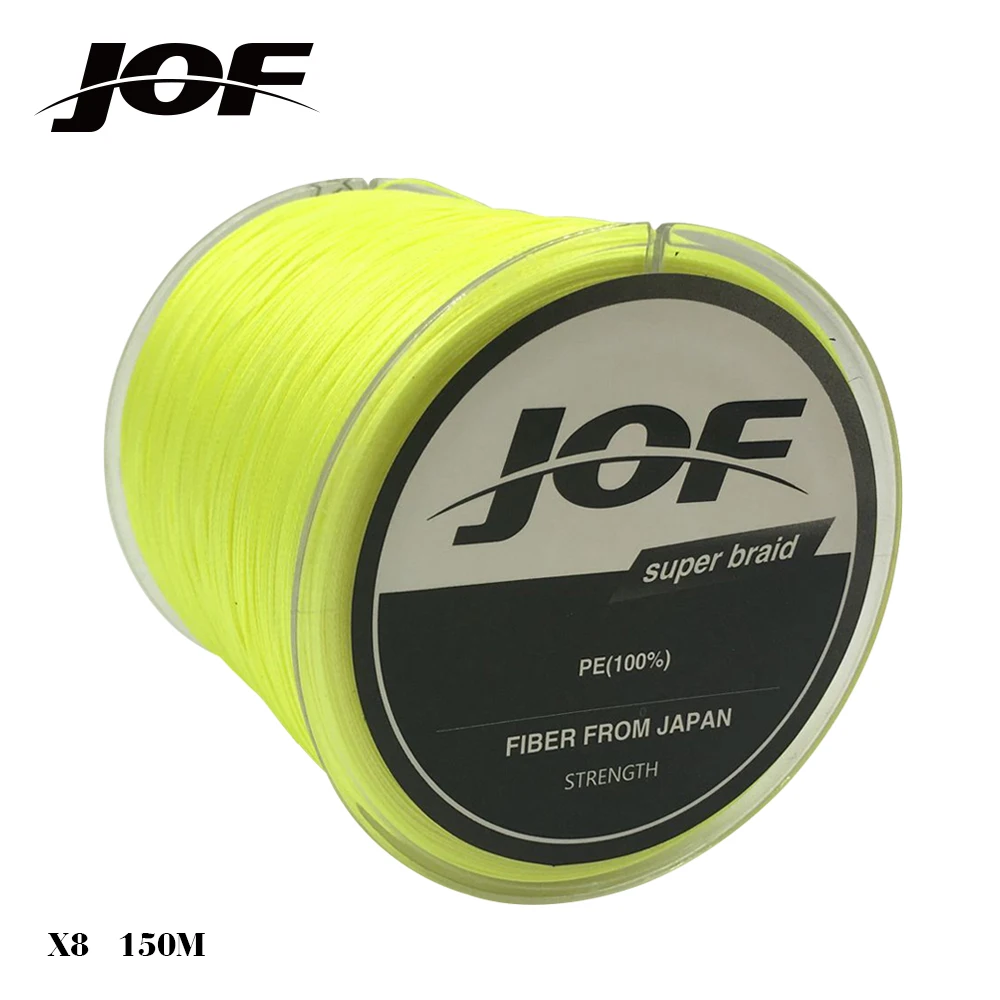 JOF pe braided fishing line 150m 165yds PE 8 Strands Braid Fishing Line