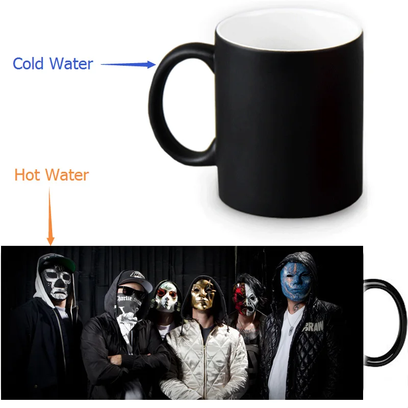 

Hollywood Undead morphing coffee mugs morph mug novelty heat changing color transforming Tea Mug 12 OZ/350ml