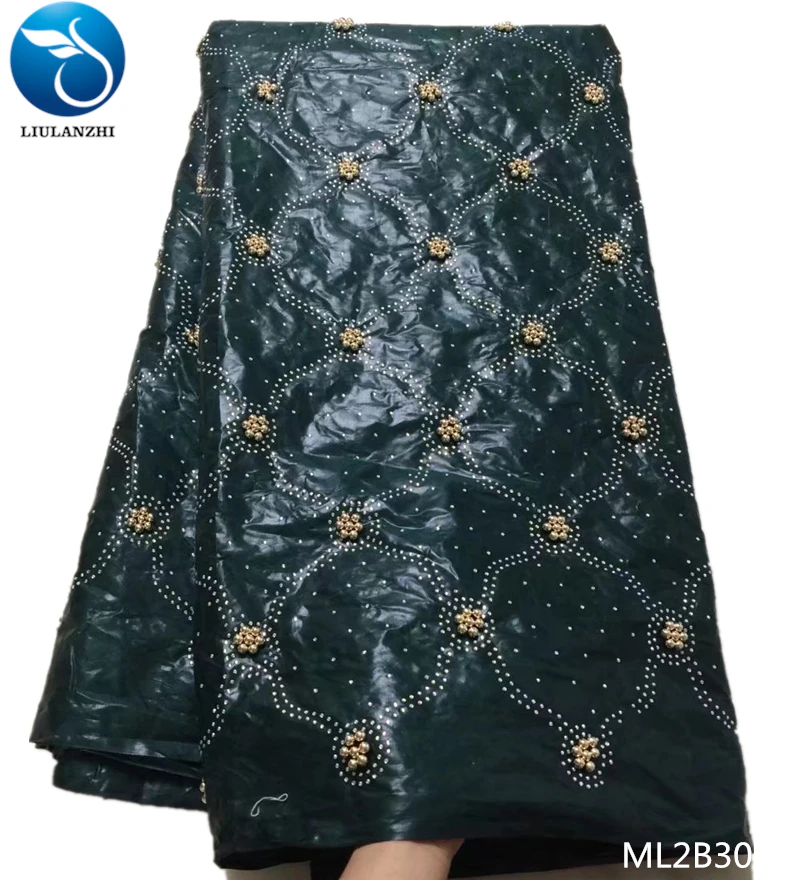 

LIULANZHI bazin riche 2019 high quality guinea brocade fabrics 5 yards/lot free shipping with beads decoration ML2B30