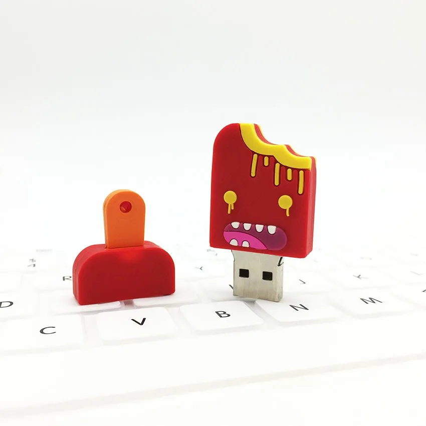 Popsicle, персональная карта памяти, мультяшная флешка, USB флеш-накопитель, 128 ГБ, 64 ГБ, 32 ГБ, 16 ГБ, 8 ГБ, 4 Гб, флешка для мороженого