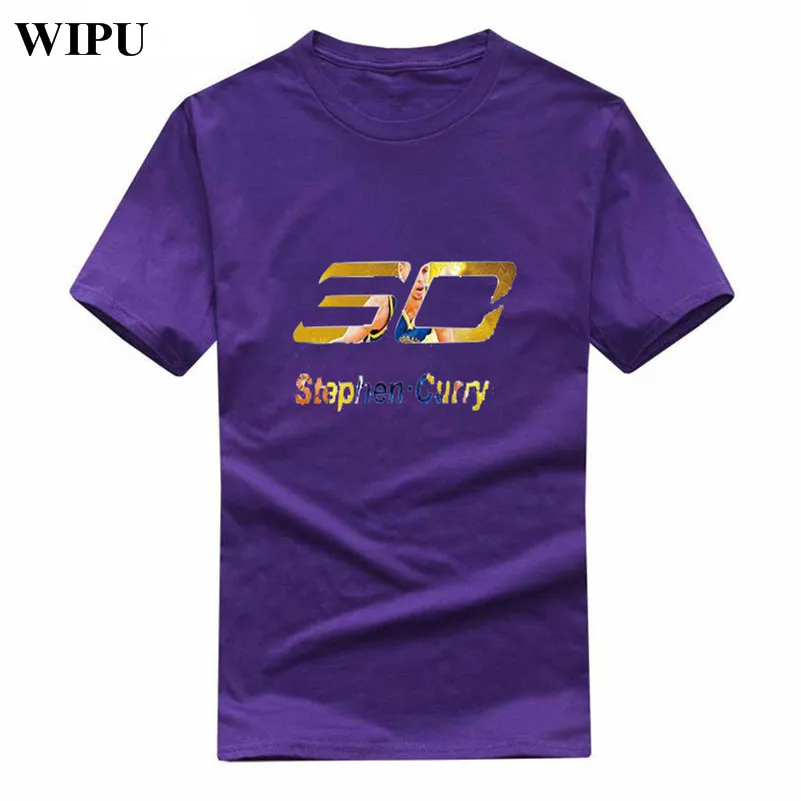 WIPU Новая мода Стивен Карри 30 Футболка мужские хлопковые футболки с коротким рукавом топы Карри Футболка модная одежда