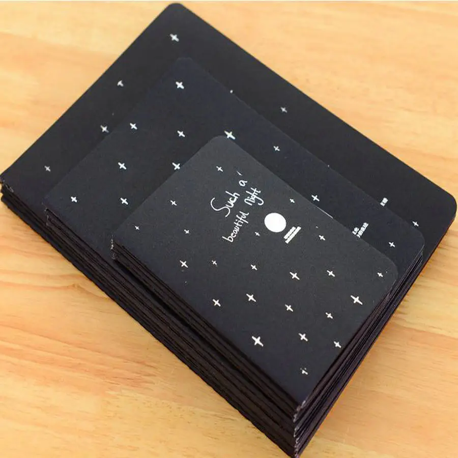 

New Sketchbook Diary for Drawing Painting Graffiti Soft Cover Black Paper Sketch Book Notebook Office School Supplies Gift