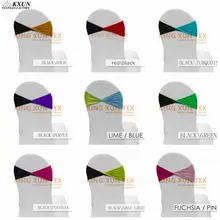 50 шт. в партии 2 цвета микс стрейч лайкра лента Подвязка из спандекса для стула для свадьбы украшение для стула