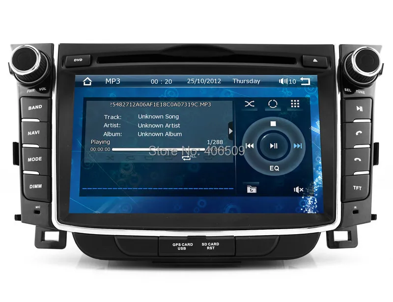 Best In Dash Car DVD Player GPS Navigation for Hyundai i30 / Elantra GT with Navigator Bluetooth Radio Stereo USB SD AUX Audio 4