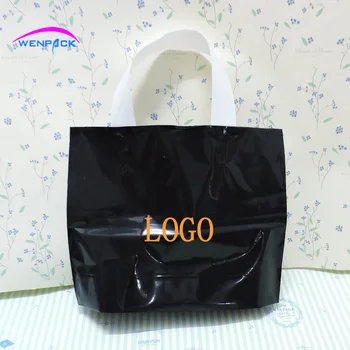 

custom print logo gift plastic bag,handle packaging bag/shopping bags for clothing 35x25+10cm