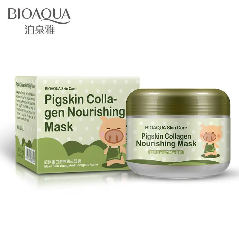 

Bioaqua Pigskin Collagen Protein Masks For Anti Wrinkle Aging Acne Treatment Shrink Pore Whitening Moisturizing Blackhead Mask