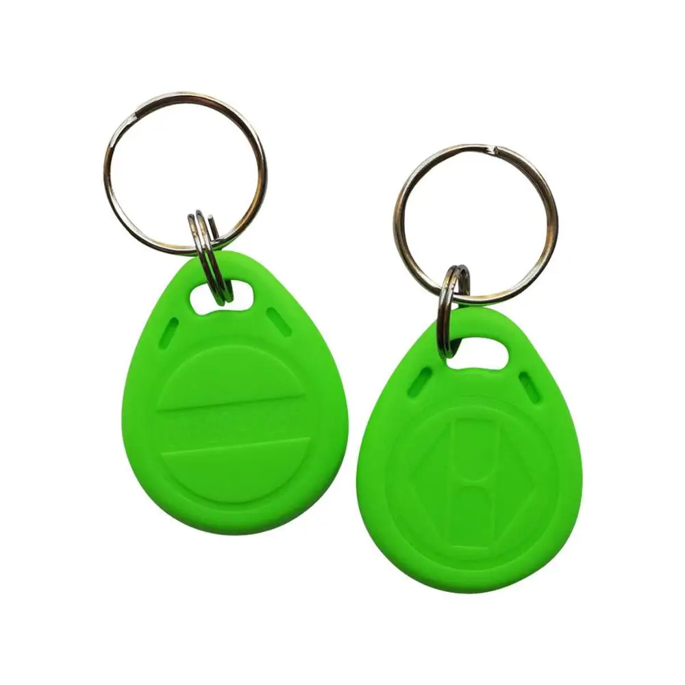 

125KHZ RFID Key Fob EM4100 Waterproof Read Only -100pcs Green