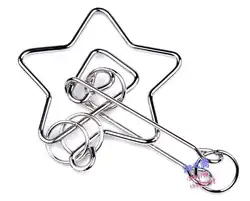 Горячие металл в форме звезды головоломки ум обучающая игра игрушечные лошадки для детей и взрослых