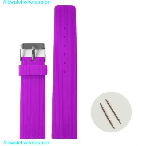 22mm Jasmine Purple Silicone Jelly Rubber Ladies Watch Band Straps WB1071I22JB