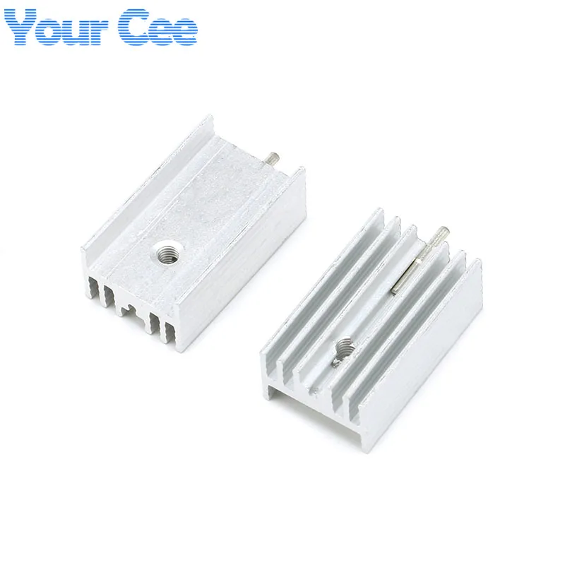 

10 pcs 25*15*10mm Heatsink Cooling Fin Cooler Aluminum Heat Sink Radiator for TO3 TO-3 Transistor with pin 25X15X10mm