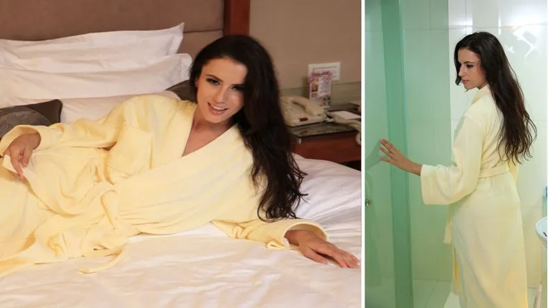 Women's Mid-Calf Cotton Sleep Lounge Robes RBS-D RB30 6