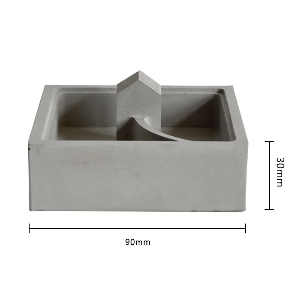 Concrete Mold Moss Small House Muti-meat Flower Planter Mould Aromatherapy Plaster Candlestick Silicone Mold Home Decoration