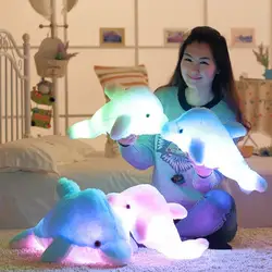 MUQGEW милый дизайн дельфин светящийся светодиодный светящаяся подушка мягкая подушка подарок домашняя плюшевая игрушка 2017 новейшая Горячая