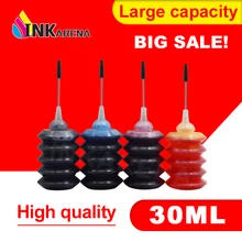INKARENA 30 мл краситель Универсальный 4 цвета черный заправка чернил комплект Замена для hp для Canon для Epson для Brother принтера чернила снпч комплект