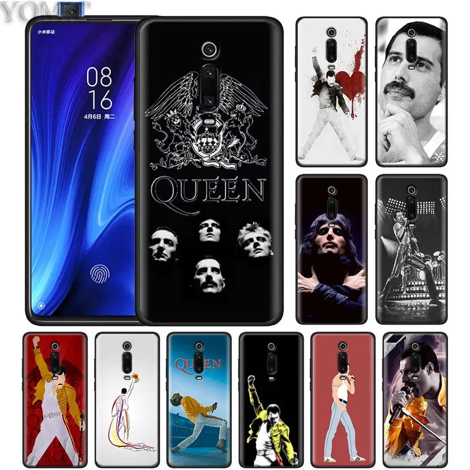 

Queen Freddie Mercury Black Case for Xiaomi Redmi K20 Pro Note 7 5 6 Pro Redmi 6 7 6A 7A 4X 5 Plus Y3 GO Silicone Soft Case
