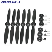 6 pçs/set Yuneec Tufão H480 Hélice lâmina de Liberação Rápida Preto com base de montagem para RC Quadcopter Drone Yuneec Tufão H480