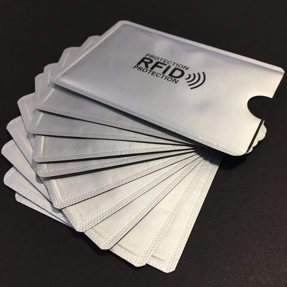 

10pcs Anti Scan RFID Blocking Sleeve Credit Card case to Secure Identity ATM Debit Contactless ID Protector Holder