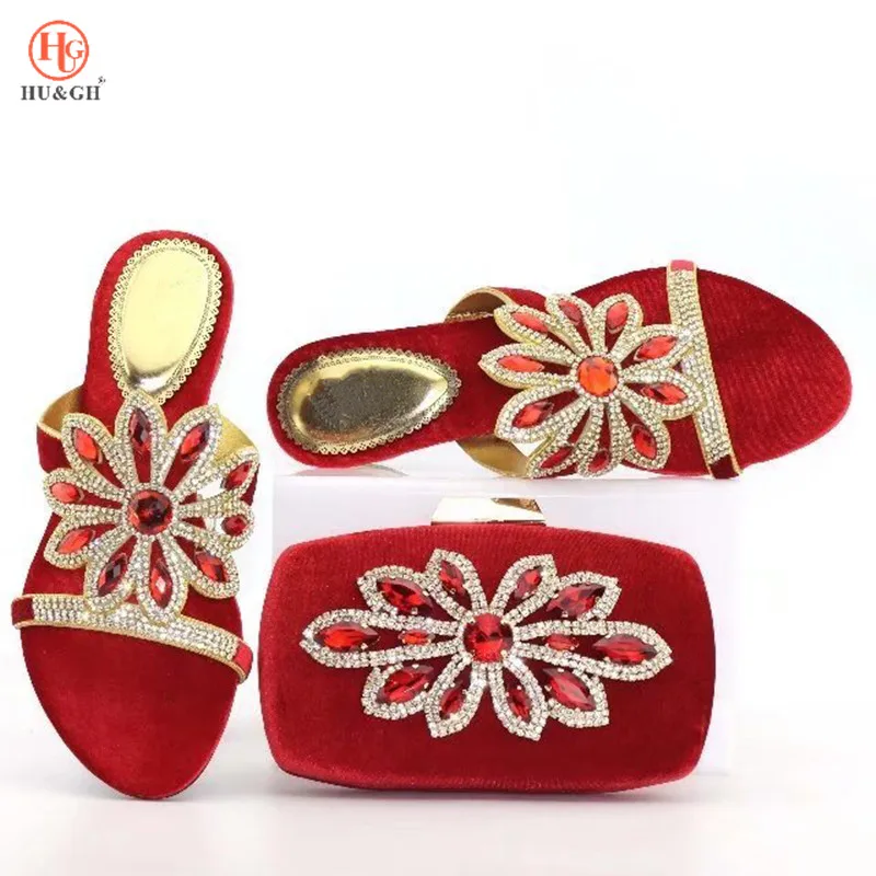 

Italian Shoes with Matching Bags for Women Nigerian Shoes and Bag Set for Ladies Red Color African Shoe and Bag Set for Parties