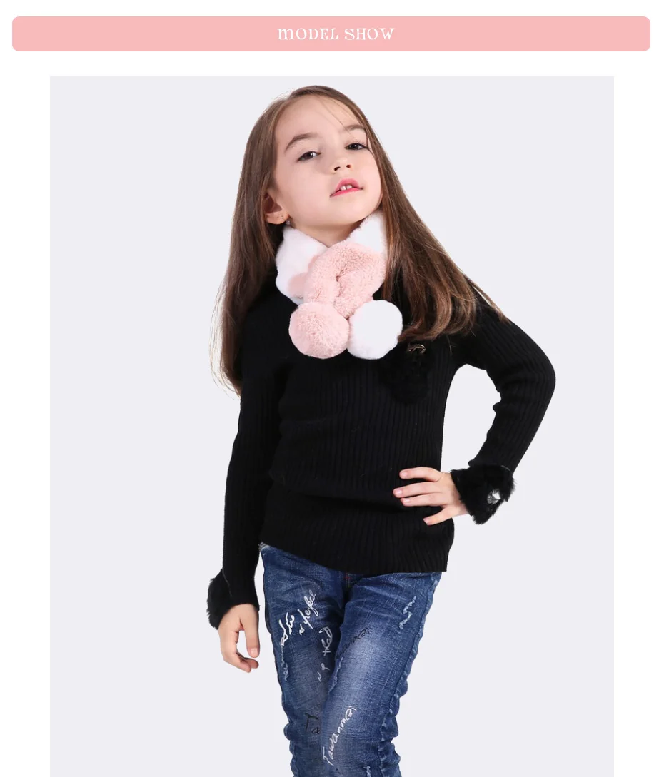 VIANOSI 7 стилей красивый шарф для девочек зимние модные теплые шарфы из искусственного меха для детей Рождественский подарок распродажа