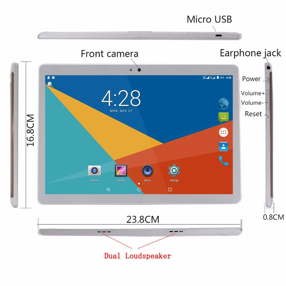 

2019 Newest 10 inch 3G 4G FDD LTE tablet octa core phone call tablet 32GB ROM Android 7.0 GPS tablet 10 10.1 +Gift