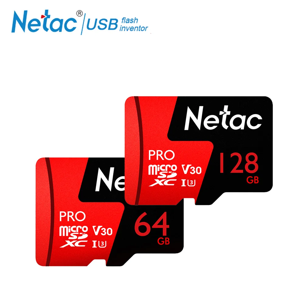 Netac P500 Pro 64 ГБ Micro SD карты 128 ГБ TF карты U3 V30 компьютер видеокарты до 100 МБ/с. телефон карты памяти для смартфонов Drone