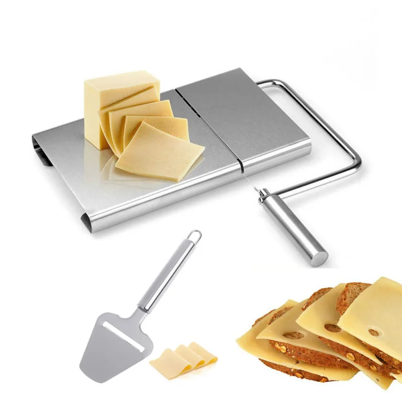

Cheese Slicer with 5-Pack Wire Stainless Steel Cutter for Hard and Semi Hard Butter Cutting Serving Board Kitchen accessories