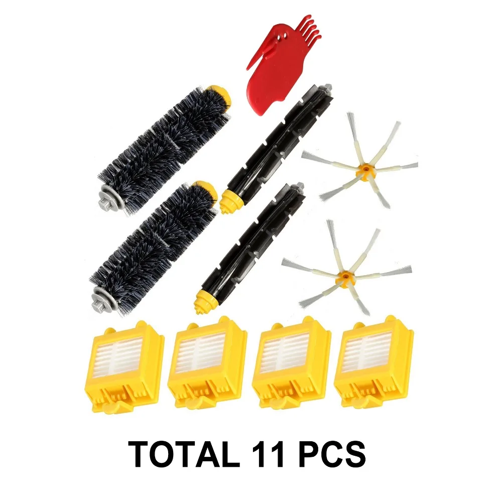 

CLEAN-DOLL 11-PACK HEPA filter side brush main brushes for iRobot Roomba 700 760 770 780 790 vacuum cleaner parts