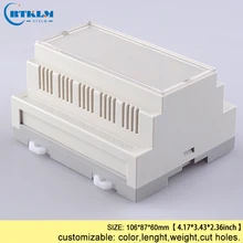 5 шт./партия, пластиковая коробка на din-рейку, abs, электронные Чехлы для проектов, diy PLC, настольный шкаф для электрощитка, коробка IP54 106*87*60 мм