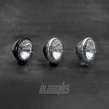 

Retro motorcycle Round CNC LED Headlight 5.75 Inch Far And Near Light Cafe Racer universal modified Headlamp