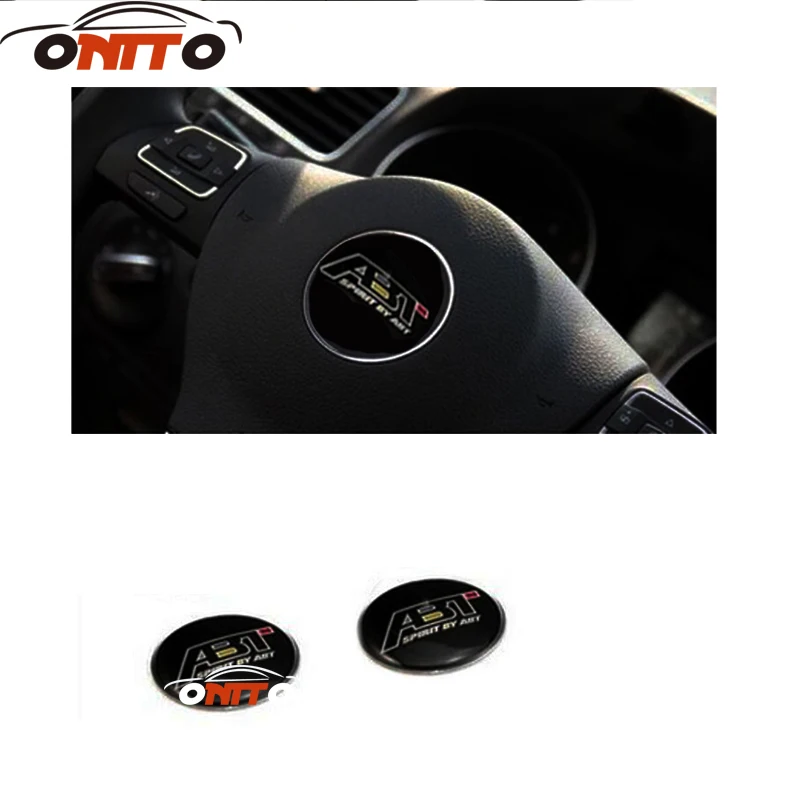 

1Pcs 44mm Car Steer Wheel Hub Emblem Sticker Auto Steering Wheel Logo sticker for Passat B6 B7 CC Golf MK5 MK6 car styling