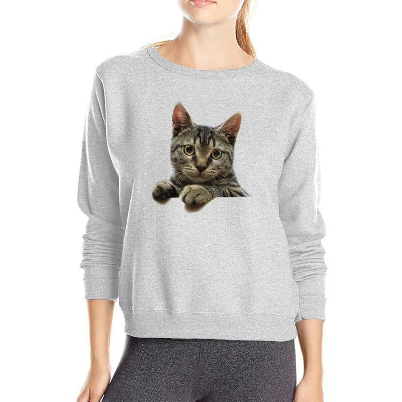 

New arrival 3D cat printing hoodies women long sleeve spring casual hoodie lovely animal 3D sweatshirt cute streetwear