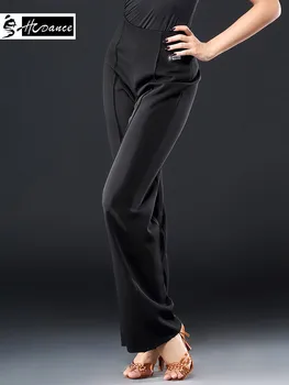 

2018 Hcdance New Brand 1 Color Latin Dance Trouser Black Flamengo Salsa Samba Tango Ballroom Competition Dress Hot Sale A2051