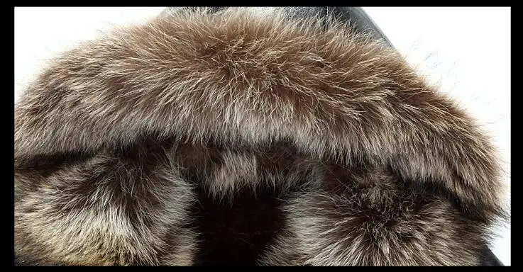 Мужская куртка из натуральной кожи, зимние пальто с воротником из натурального меха енота, Кашемировые топы с капюшоном, зимняя верхняя одежда, пальто, теплое толстое размера плюс