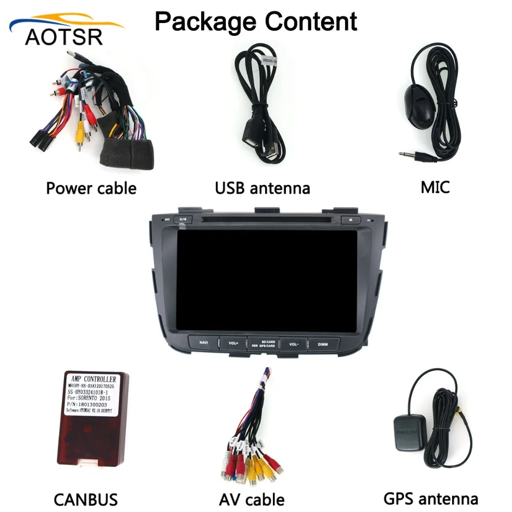 Cheap Android 8.0 car gps dvd for KIA SORENTO 2012 2013 2014 2015 car dvd gps player 2 din car radio stereo player gps navigation Wifi 5