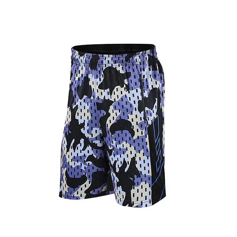 HFNF мужские шорты баскетбольные штаны хлопковые шорты в стиле кэжуал летние мужские баскетбольные шорты с принтом дышащие - Цвет: Синий