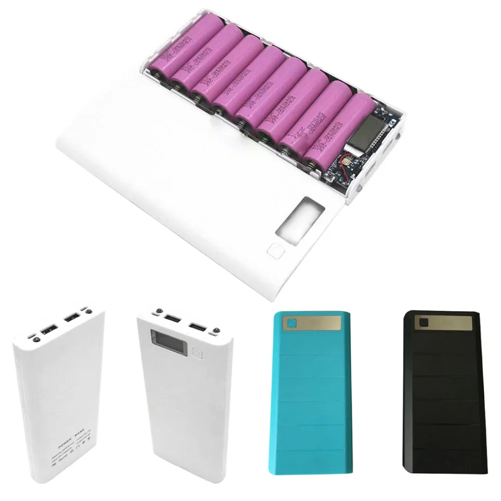 centechia Portable USB Power Bank Shell Box DIY USB Mobile Power Bank Charger Case Pack 8pcs 18650 Battery Holder LCD centechia Portable USB Power Bank Shell Box DIY USB Mobile Power Bank Charger Case Pack 8pcs 18650 Battery Holder LCD