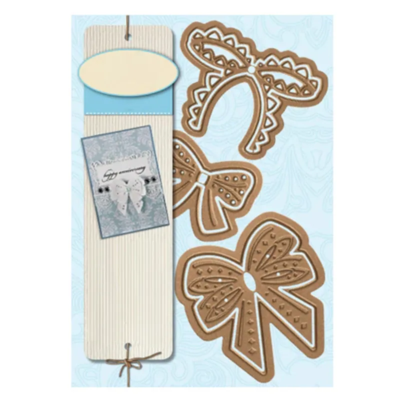 

Naifumodo DIY Bownot Metal Cutting Dies Scrapbooking Bow Craft Dies For Card Making Diecut Embossing Arrival Metal Dies