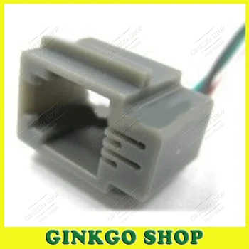 

200pcs/lot 4P4C RJ11 Wired Jack with cable Network Socket 4-core cable socket female 616MS-4P4C