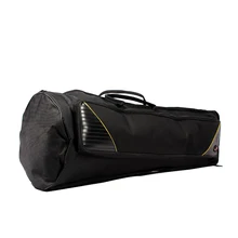 Fashionable Black Fabric Tenor Trombone Case Gig Bag Lightweight Backpack Instrument Case